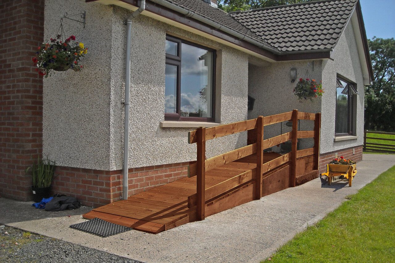 Wheelchair Ramp fitted to front of home